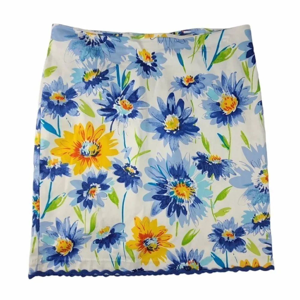 Patrick Christopher Vintage White  Floral Skirt